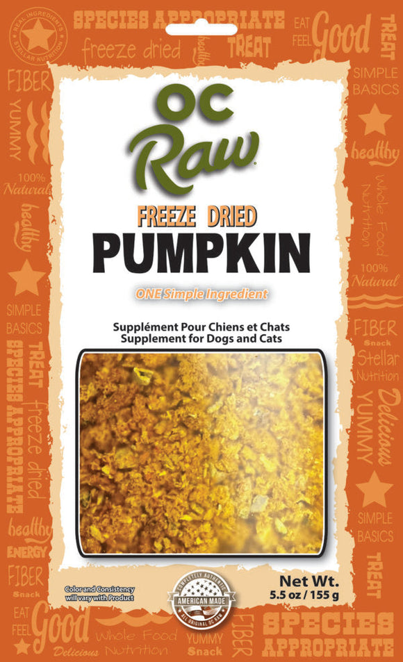 OC Raw Freeze Dried Pumpkin Dog Treat
