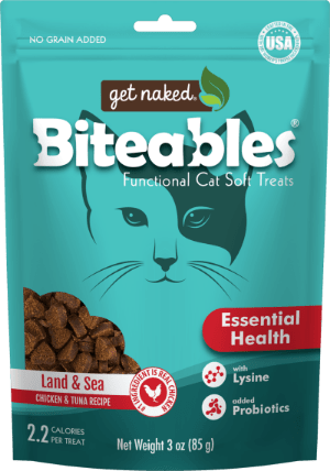 Get Naked® Biteables® Essential Health Functional Cat Soft Treats Land & Sea Flavor