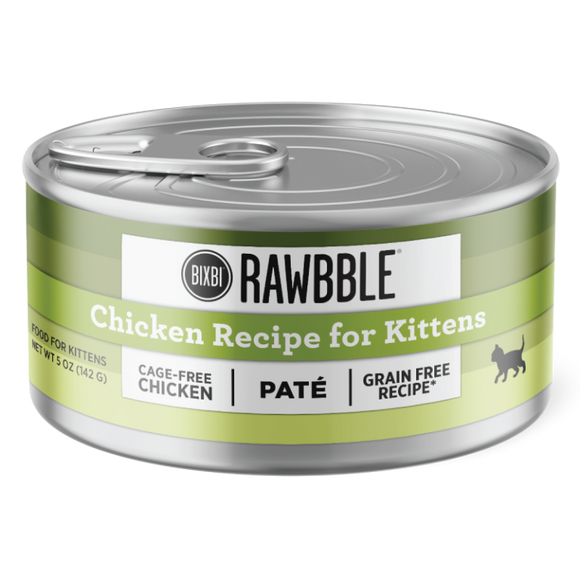 Rawbble® Wet Food for Cats – Chicken Paté for Kittens Recipe (2.75 oz)
