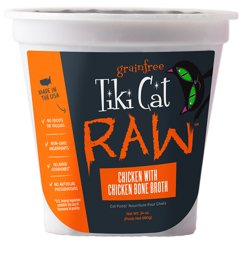 Tiki Cat Raw Chicken with Chicken Bone Broth Brookline MA