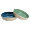 PetRageous Lucy's Little Paws 5 x 1.25 Blue and Green Asst'd Cat Bowl (6 oz)