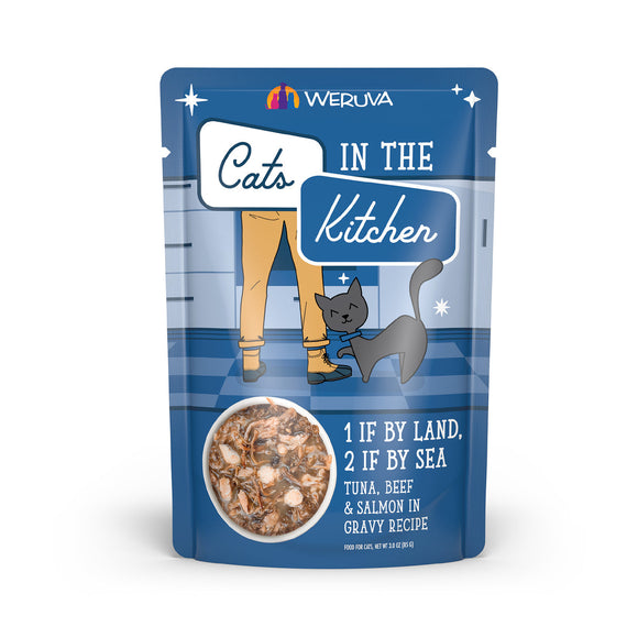 Weruva Cats In the Kitchen 1 If by Land 2 If by Sea Pouches Wet Cat Food