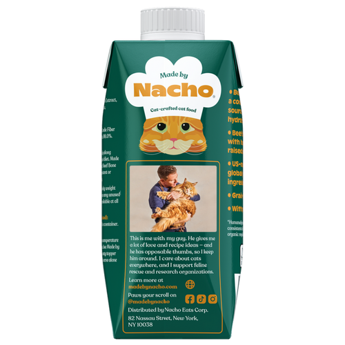 Made By Nacho Humanely Raised Beef Bone Broth Topper Cat Food (8.4 oz)