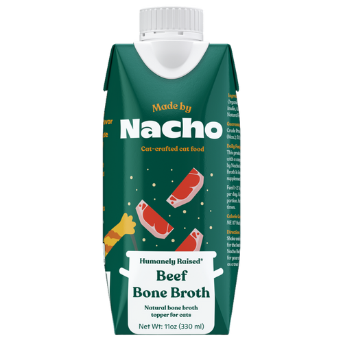 Made By Nacho Humanely Raised Beef Bone Broth Topper Cat Food (8.4 oz)