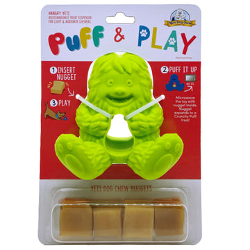 Yeti Puff and Play Dog Toy Interactive Nuggets Treats Dispenser Puzzle -  Brookline, MA - Brookline Dog Grooming