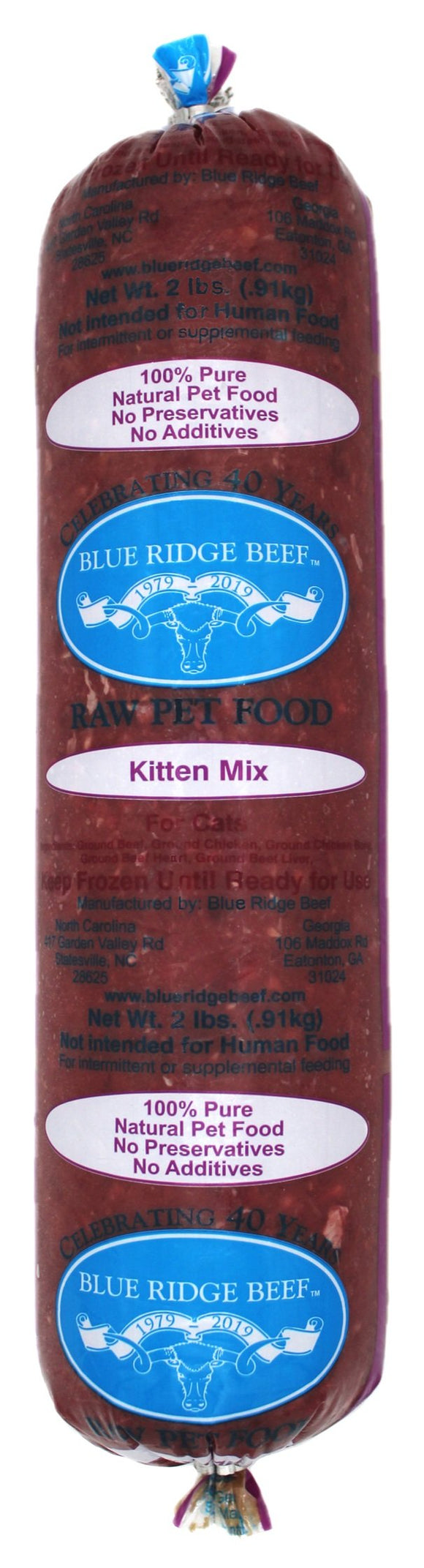 Blue Ridge Beef Kitten Mix Natural Raw Cat Food