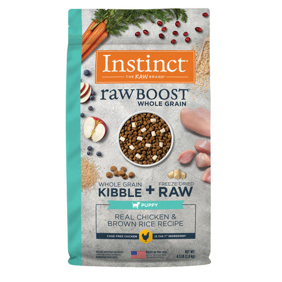 Instinct Raw Boost Puppy Whole Grain Real Chicken & Brown Rice Recipe Natural Dry Dog Food (4.5 lb)