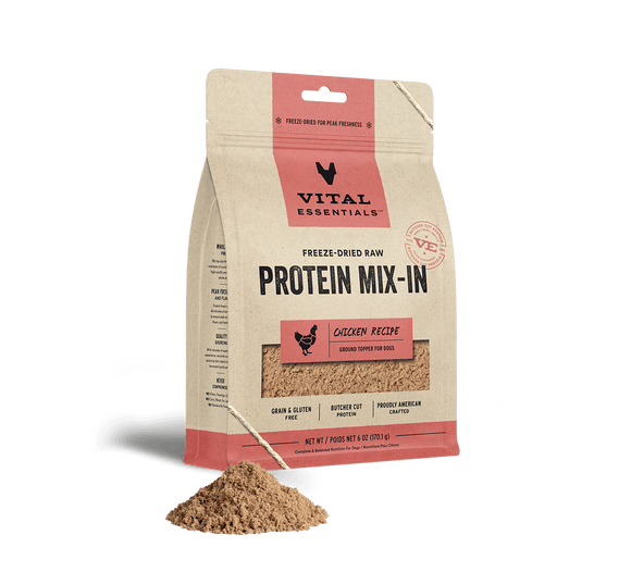 Vital Essentials Freeze-Dried Raw Protein Mix-In Chicken Recipe Ground Topper for Dogs