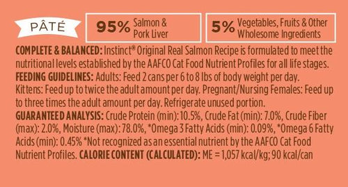 Nature's Variety Instinct Grain Free Salmon Formula Canned Cat Food