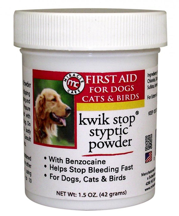 Miracle Care Kwik Stop Styptic Powder for Dogs and Cats