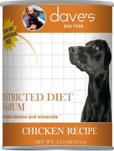 Dave s Restricted Diet Sodium Chicken Recipe Canned Dog Food