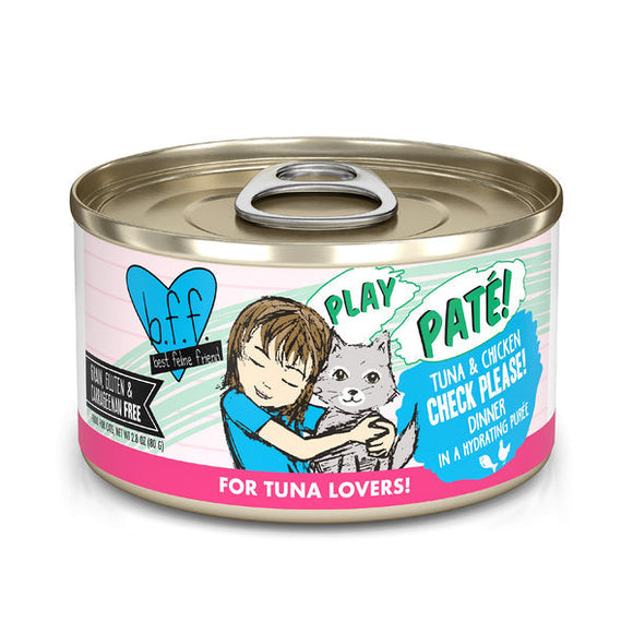 Weruva BFF PLAY Check Please! Tuna & Chicken Dinner in a Hydrating Purée Cat Food (5.5 Oz)