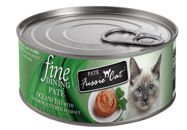 Fussie Cat Fine Dining Pate Oceanfish with Salmon Entree in