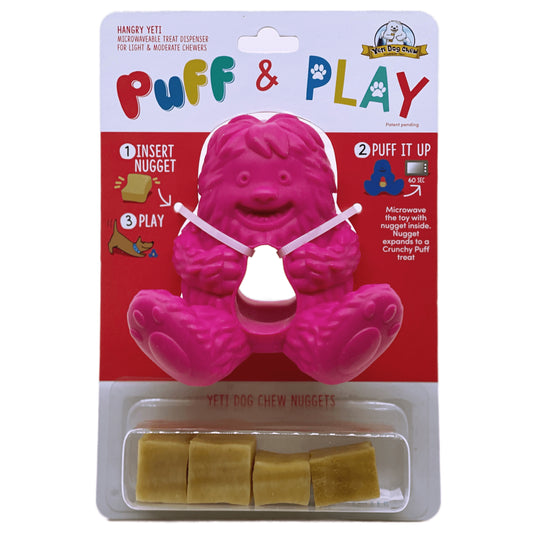 Yeti Puff and Play Dog Toy Interactive Nuggets Treats Dispenser Puzzle -  Brookline, MA - Brookline Dog Grooming