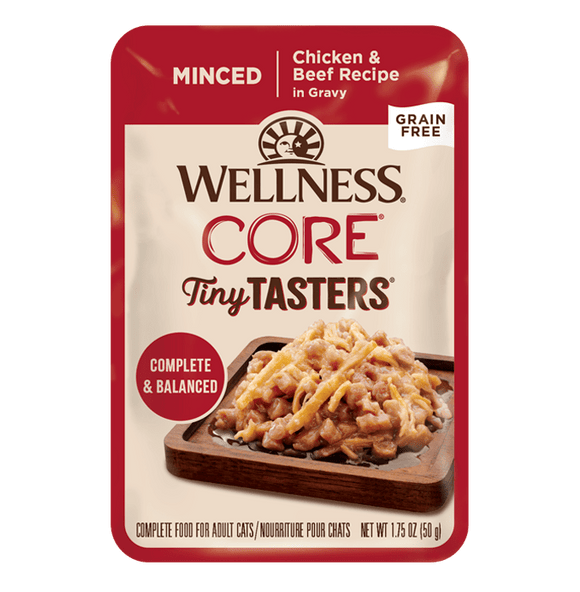 Wellness CORE® Tiny Tasters® Minced | Chicken & Beef Cat Wet Food