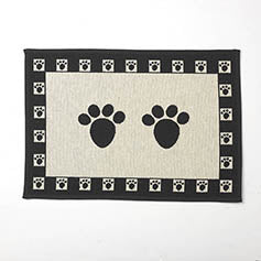 PetRageous Paws Tapestry Placemat Natural/Black